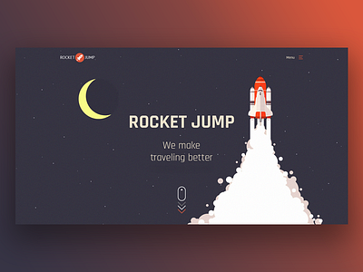 'Rocket Jump' Web Design adobe illustrator adobe photoshop design graphic graphic design illustration web design web page website