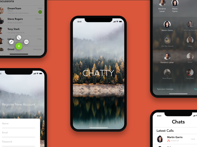 Mobile Chat App UI Design by Alisher Satybaldin on Dribbble