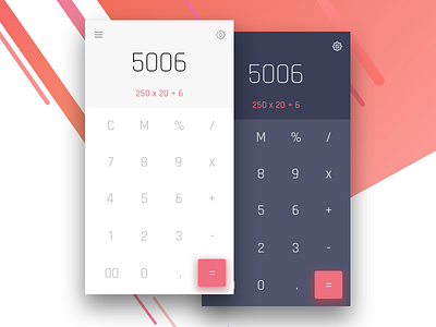 Calculator UI app design illustration mobile sketch ui ux web