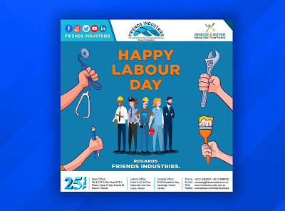 Happy Labour Day 3d graphic design