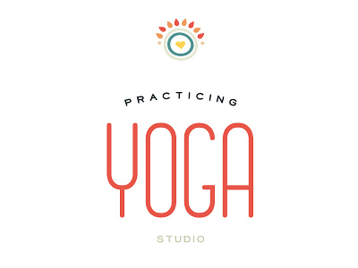 Practicing Yoga Logo branding colorful logo natural organic yoga