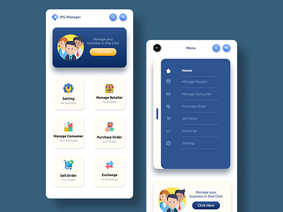 Business Manager Mobile Apps UI Design