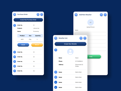 LPG Business Manager Mobile Apps UI Design