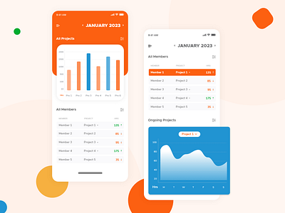 Time Tracking Apps Dashboard Design