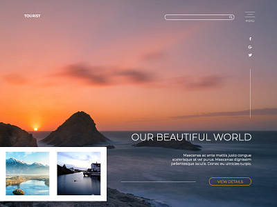 Tourist Landing Page Design