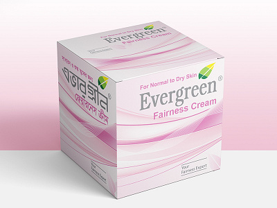 Evergreen Brand - Fairness Cream Packaging Design graphic design packaging design packet design printing design product design