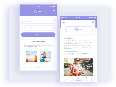 Travel App UI/UX Design For Client