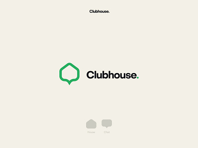 Clubhouse Logo Redesign concept branding chat chat logo clubhouse house house logo logo logo design logo redesign logodesign logotype