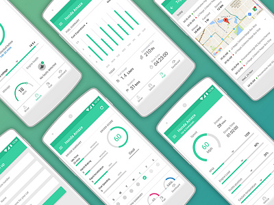 Car Fitness Tracker appdesign ui ux