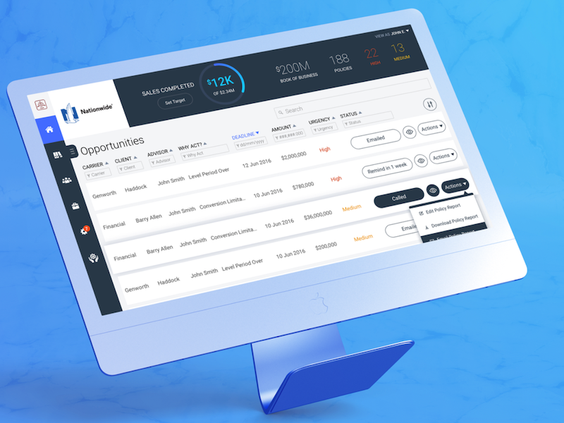 Insuring a Better UX for Insurance Agents banks visual design user experience ux ui platform agents life insurance policy insurance