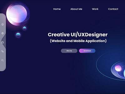 Home Page graphic design ui