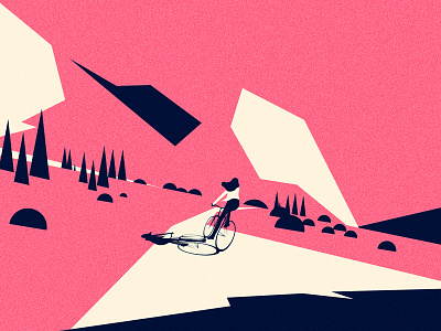 Bike ride flat illustration minimalistic modern web design