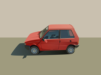 little Red Car flat icon logo modern simple vehicle.illustration