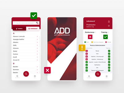 Anti Doping Danmark App app appdesign appstore clean concept doping ios life light medicine mobile application search sketch sport sports ui ux