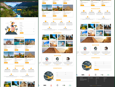 Travel Website Design back end development design front end development responsive web responsive website uiux website website design website template