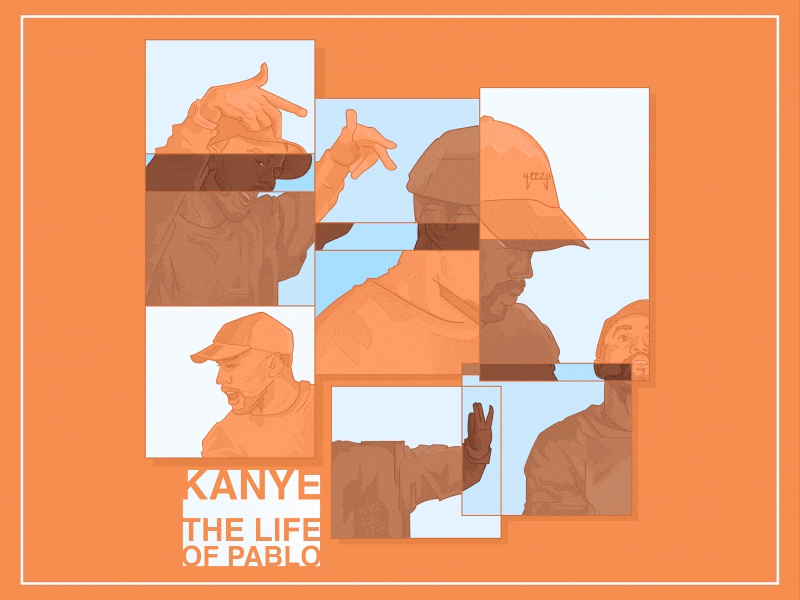 Kanye West - The Life Of Pable adobe cover hiphop illustration kanye west music photoshop rap the life of pablo tlop vector