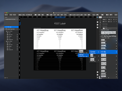 Google Material Font Scale - Sketch Layer Styles