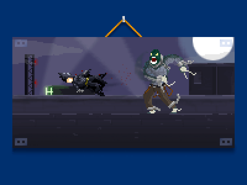 [Batman vs Killer Croc] arkham batman fight pixel pixelart videogames