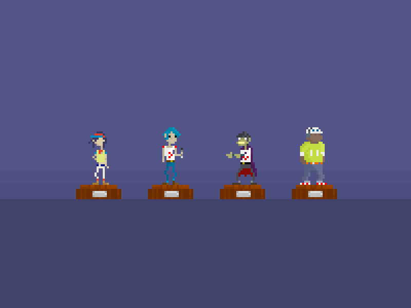 [Gorillaz] gorillaz music pixel pixelart