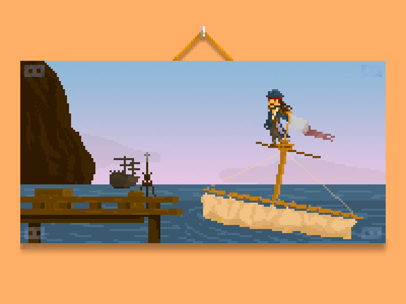 [Captain Jack Sparrow] movies pirates pixel pixelart sparrow