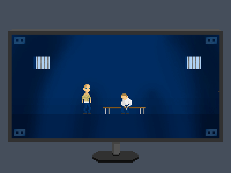 [Michael & Lincoln - Prison Break] pixel pixelart prison break tv shows