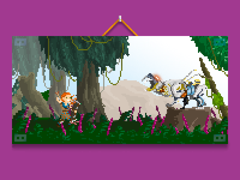 [Horizon Zero Dawn] horizon pixel pixelart videogames