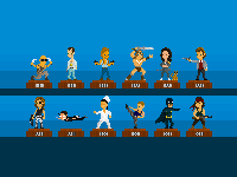 [BadAss Action Heroes - Quiz] action moviesm tv shows pixel pixelart quiz