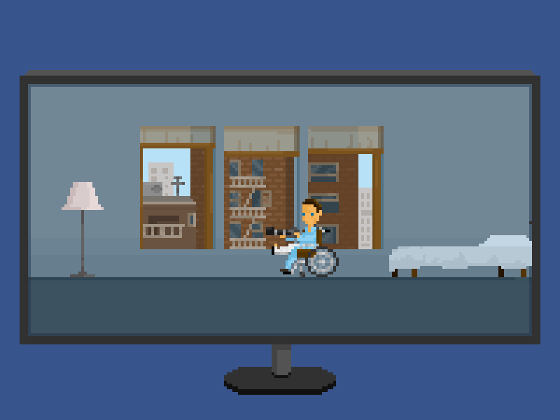 [The Rear Window - Hitchcock] gossip hitchcock movies pixel pixelart secret