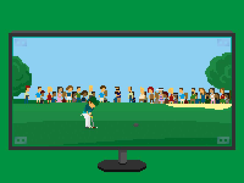 [Sergio García - Winning Putt at the Masters Tournament 2017] golf pixel pixelart sport