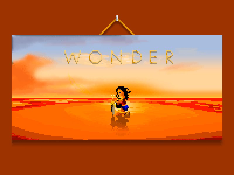 [WonderWoman] comic movies pixel pixelart poster trailer wonderwoman