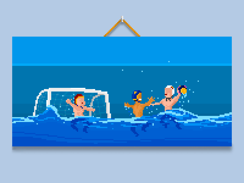 [Water Polo Match] match pixel pixelart sport