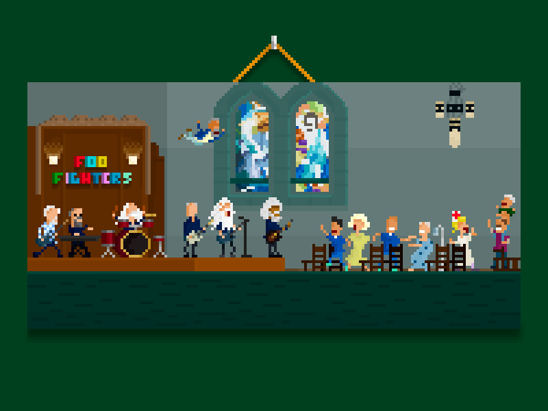 [Foo Fighters - Run] pixel pixelart videoclip