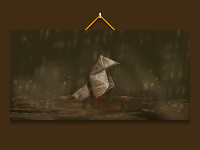 [Heavy Rain] origami pixel pixelart video games