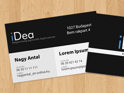 iDea Business Card apple business card floor idea promotional