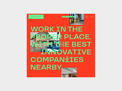 UNIT Work Spaces Page 2d adobe adobe after effects animation architecture color colorful coworking design graphic design interface motion graphics office presentation typography ui ux web design website work spaces