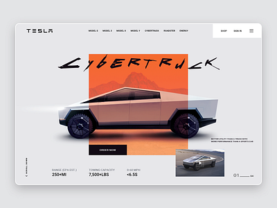 Tesla Cybertruck | Main Page Concept
