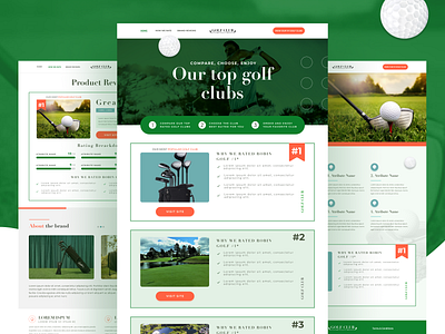 Top golf clubs branding design golf golf club graphic design landing page ui web design website