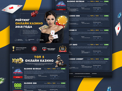Landing page "Top 5 Online Casinos"