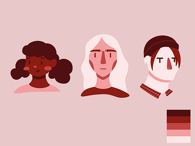 peo-ple character character design characters color scheme design eboy illustration people pink red vector vector illustration