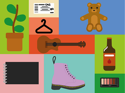 Things In My Room illustration objects shoe vector