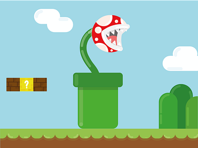 Mario Piranha Plant adobe game games illustration illustrator mario vector video game