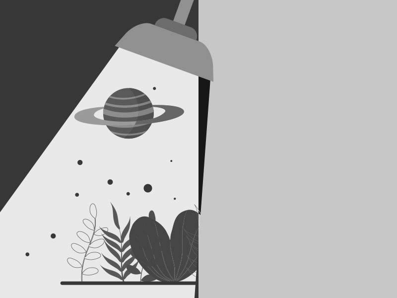 Space Lamp black white earth grey lamp planet plant space stars