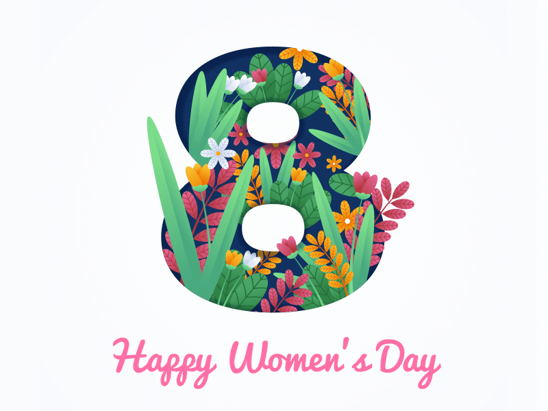 Happy Women's Day 2d 2d animation 89 8march after effects animation animation after effects beauty flowers flowers dubai gif gif animation gif. gift gifts happy march march 8 woman women