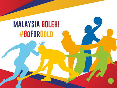 SEA Games Kuala Lumpur 2017 - Malaysia Boleh #GoForGold design graphic illustration poster