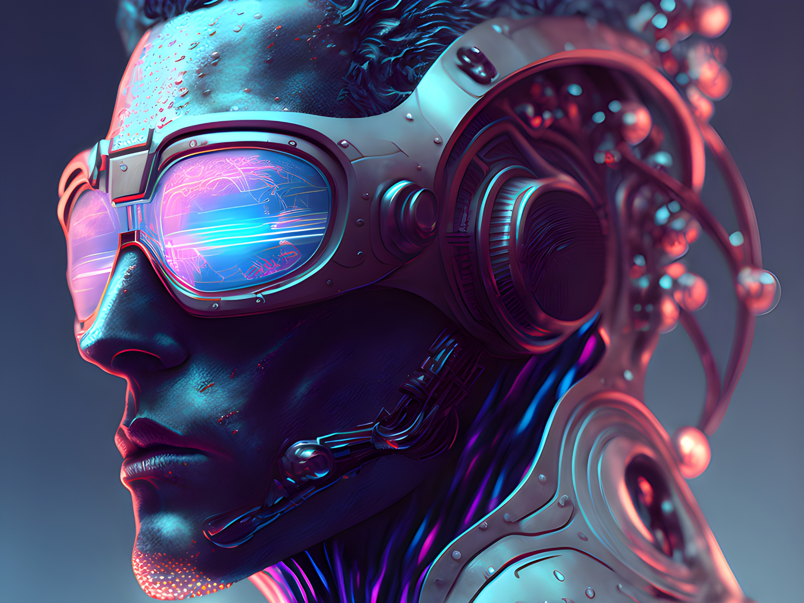 the cyborg android art artwork clean concept conceptual creativedirection design digital illustration futuristic graphic design illustration portfolio render robot technology vector