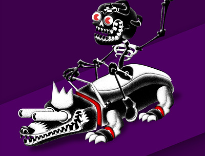 The lone rider design halloween illustration illustrator photoshop skull sunefors sunefors vector