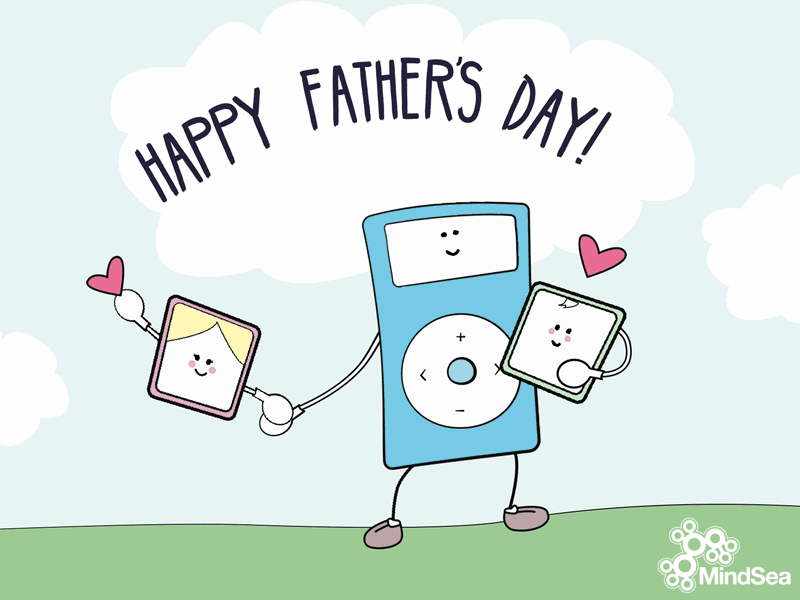 Happy Father's Day! animation apple fathers day illustration ipod principle