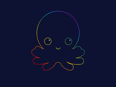 Happy Pride! mascot octopus pride pride week rainbow