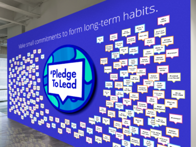 #pledgetolead brand identity branding collaborative donation green interactive design low carbon economy planet pledge sustainability