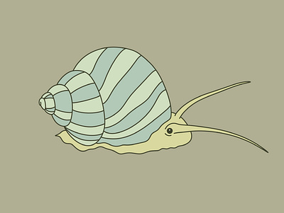 Do you like snails? I do. animals art style branding character color cute design digital drawing graphic design icon illustration line art linework logo monoline simple illustration vector